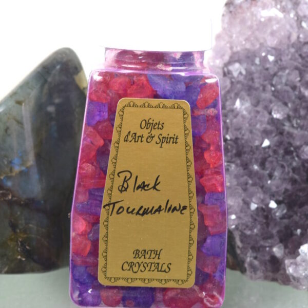 Black Tourmaline Bath Salts - Exceptionally powerful, grounding and centering stone. Cleanse the energy field of erratic vibrations.