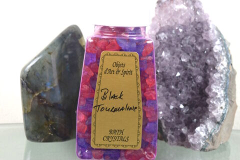 Black Tourmaline Bath Salts - Exceptionally powerful, grounding and centering stone. Cleanse the energy field of erratic vibrations.