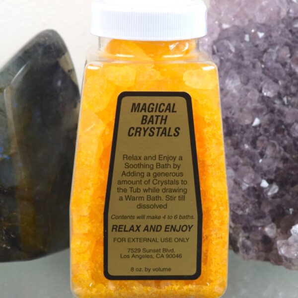 Citrine Bath Salts - Strengthens and enhances the user’s assertive optimistic identity. Dispels doubt and darkness from the mind and heart.