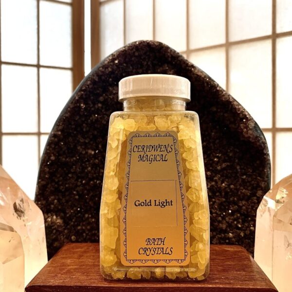 Gold Light Bath Salts - spiritual energy, divine inspiration, divine protection and guidance. Attraction and abundance.