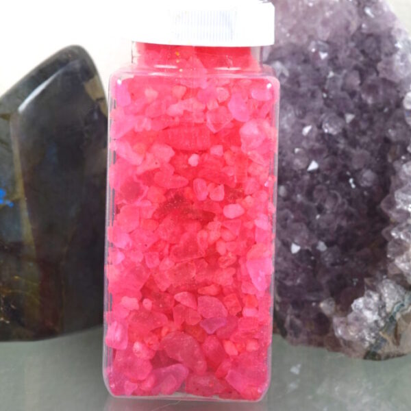 Rose Quartz Bath Salts - clear out anger, jealousy, and resentment of others, and allow healing of heart issues and dis-ease associated with holding on to such emotions. Attract love.