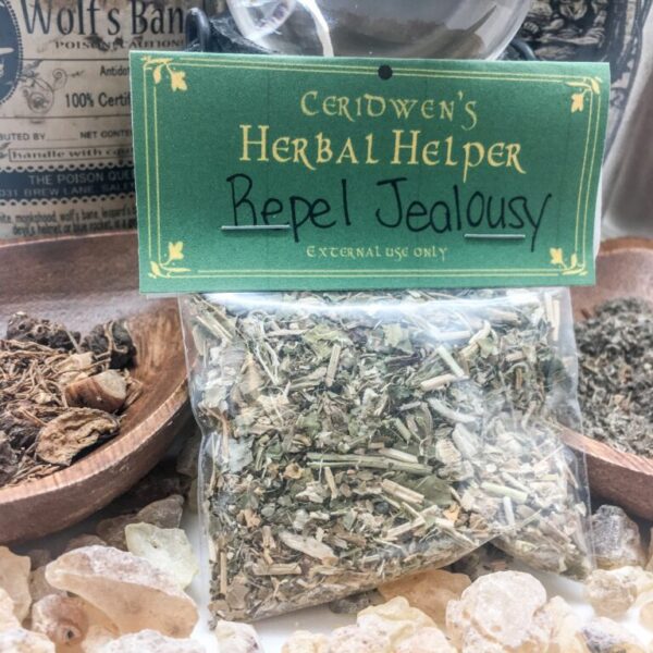 Repel Jealousy Herbal Spell - Enhances your ability to eliminate or turn away someone else's spite, accusations, and assumptions based on jealousy and/or envy in love, work, or life.