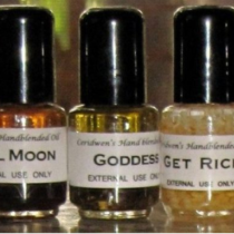 Image of several 1 dram bottles of Ceridwen's oils