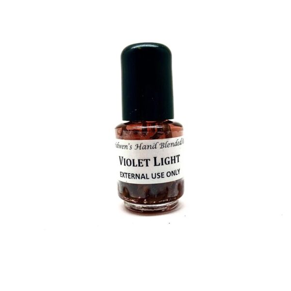 Violet Light Oil - Builds and strengthens connection to higher self and higher mind. Dignity, self-assurance, healing of the spirit and inner self, progress, motivation. Enhances psychic abilities and powers.