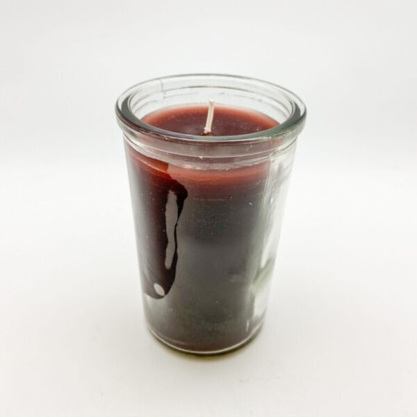 Brown 2 Day Candle - hand poured from our special mixture of paraffin waxes. Unscented and we hand center the wick.